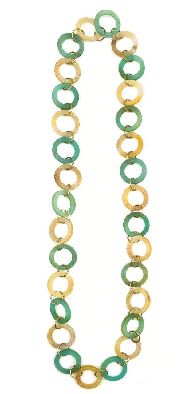 Anju Jewelry - Wholesale Link & Chain Necklace - Pleasing Pastels Collection Necklace - Small Open Rings2