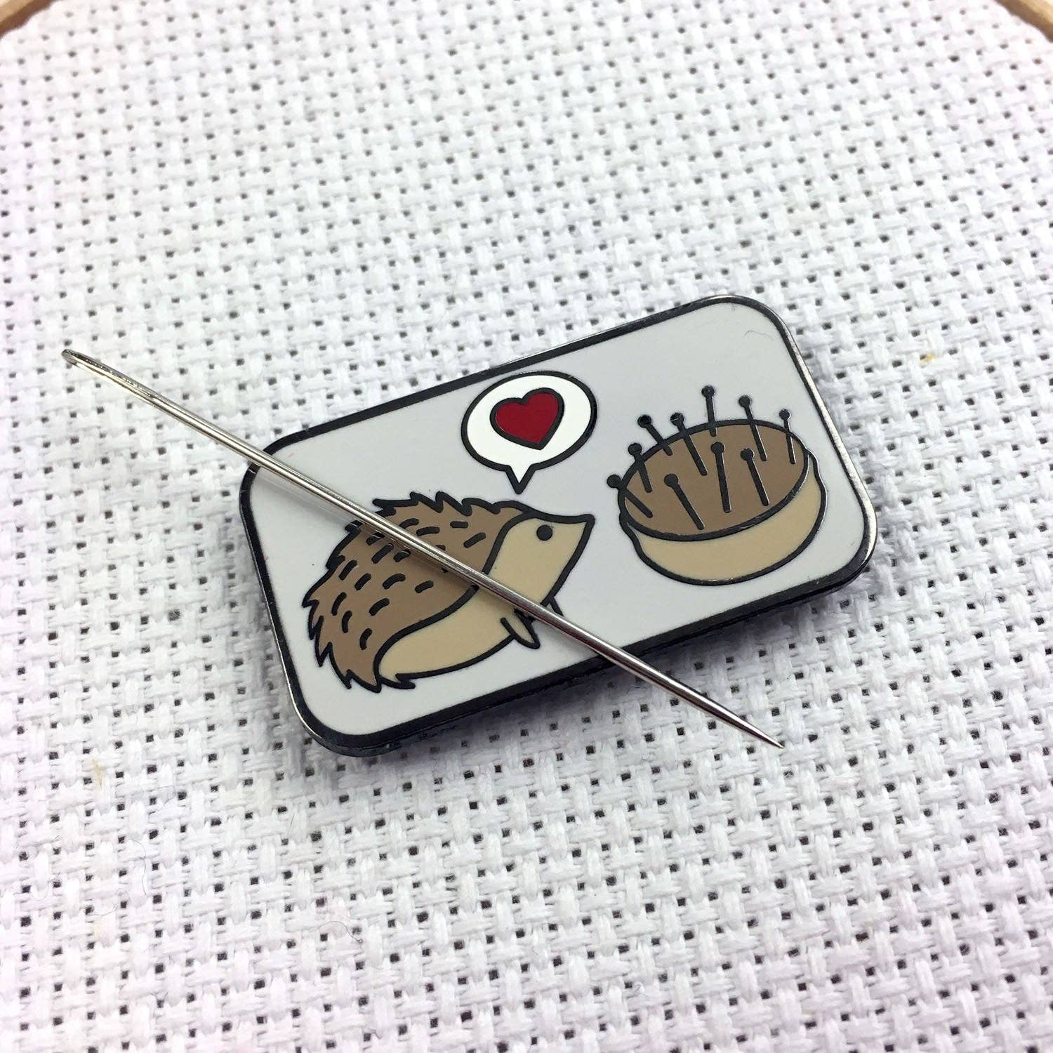 Snarky Crafter Designs – wholesale Knitting/Crochet Supplies – Hedgehog Pincushion Love Needle Minder5