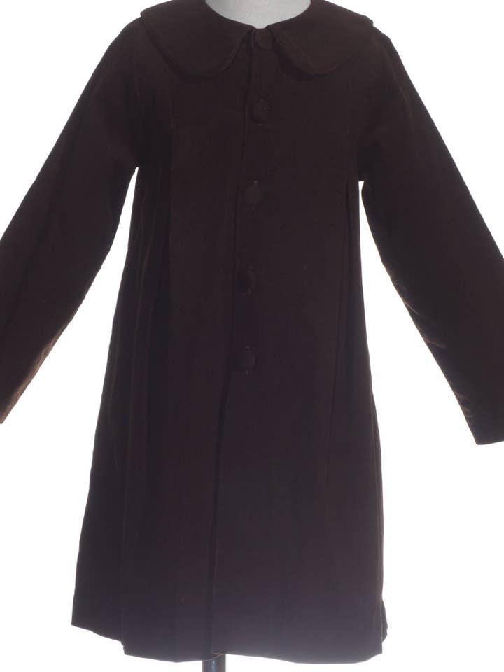 Hello Bebes! - Wholesale Coat - Kids - Vintage Brown Single Breasted Corduroy Coat with Big Buttons1