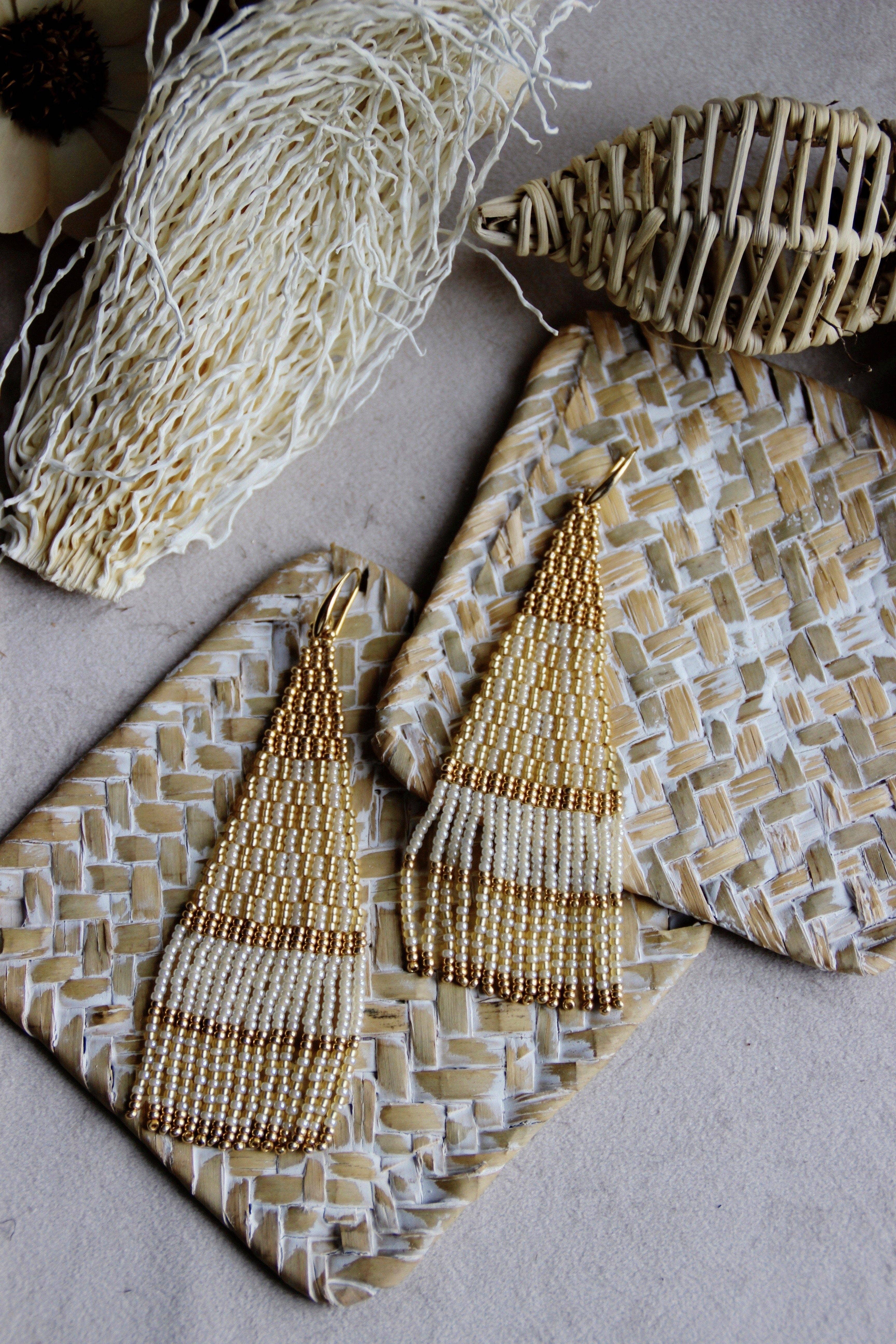 La parisienne des îles – wholesale Dangle earrings – Boucles franges GATSBY or0