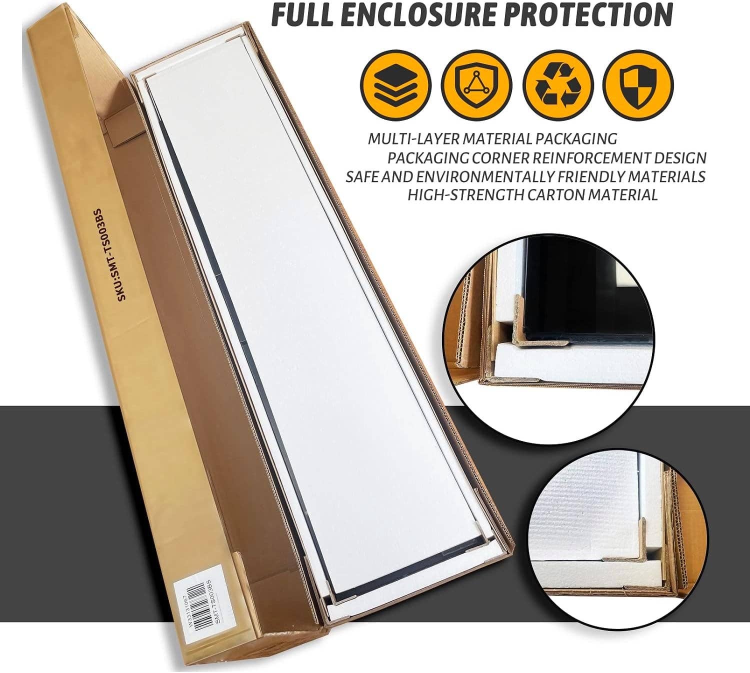 ShipItFurniture - Wholesale Console Table - Black 75 Inch TV Stand With LED Lights And Large Drawers5