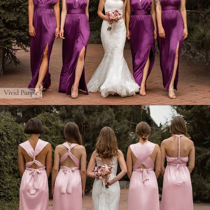 IDENTITY LINGERIE – wholesale Klänning - Dam – Silke brudtärna klänning Infinity Guest Satinklänningar Multiway17