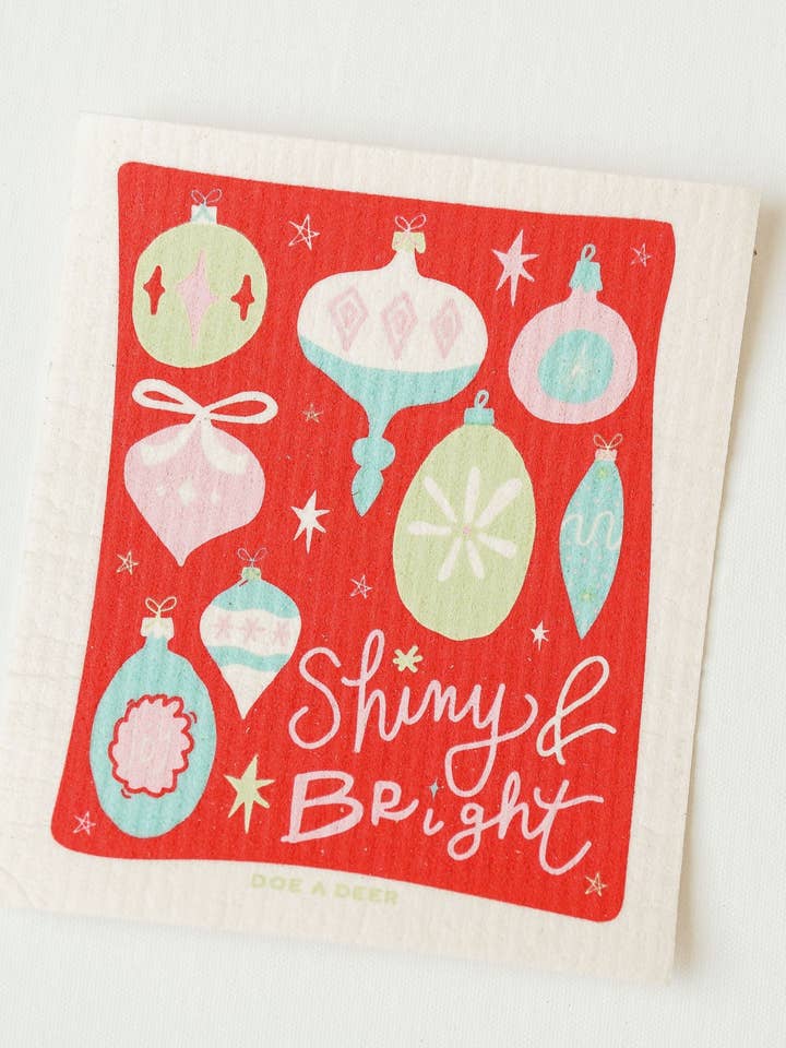 Vintage Shiny & Bright Swedish Dishcloth | Christmas for wholesale by Doe A Deer