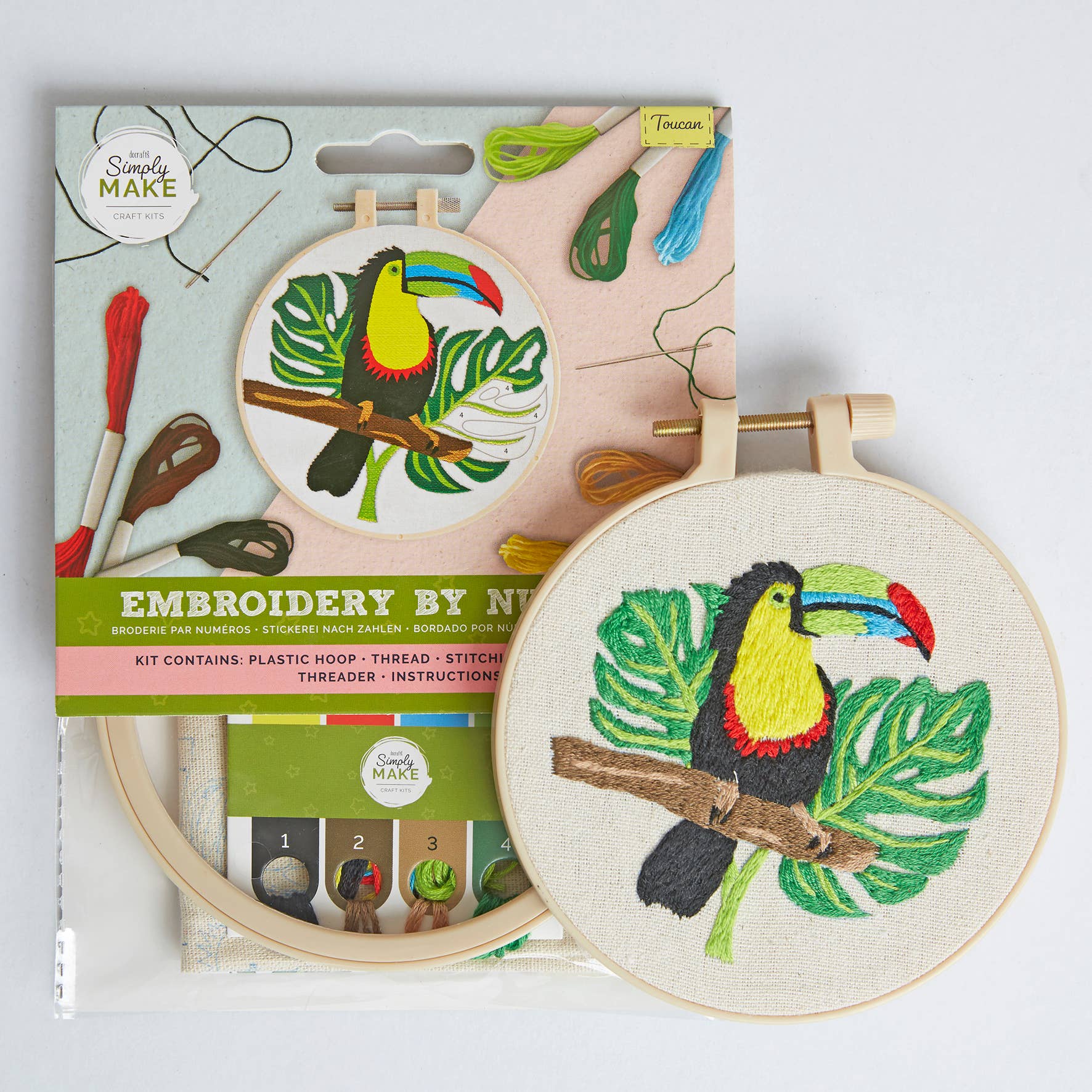 West Design Products – Engroshandel Broderitilbehør – Lav blot broderi efter tal Toucan Craft Stitch Kit2
