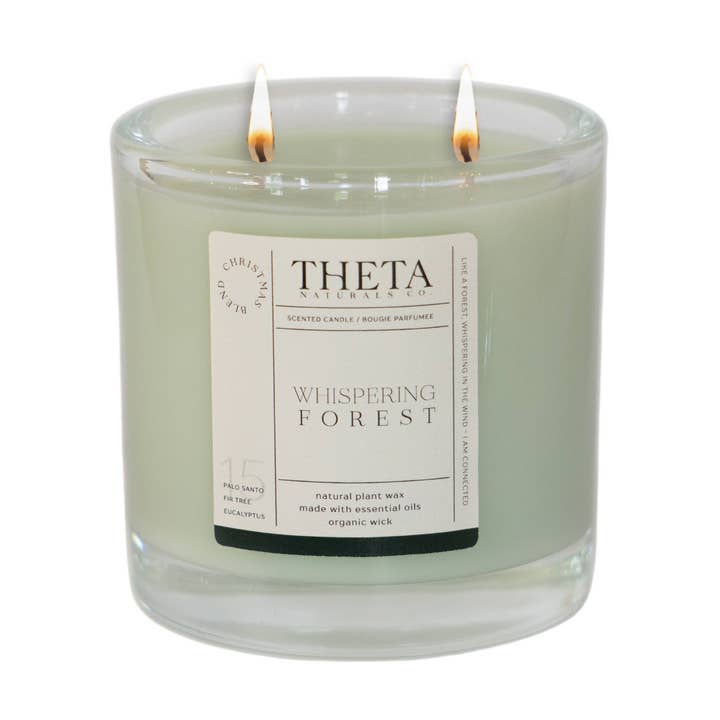 Whispering Forest - Christmas Blend - 2-Wick for wholesale by Theta Naturals Co.