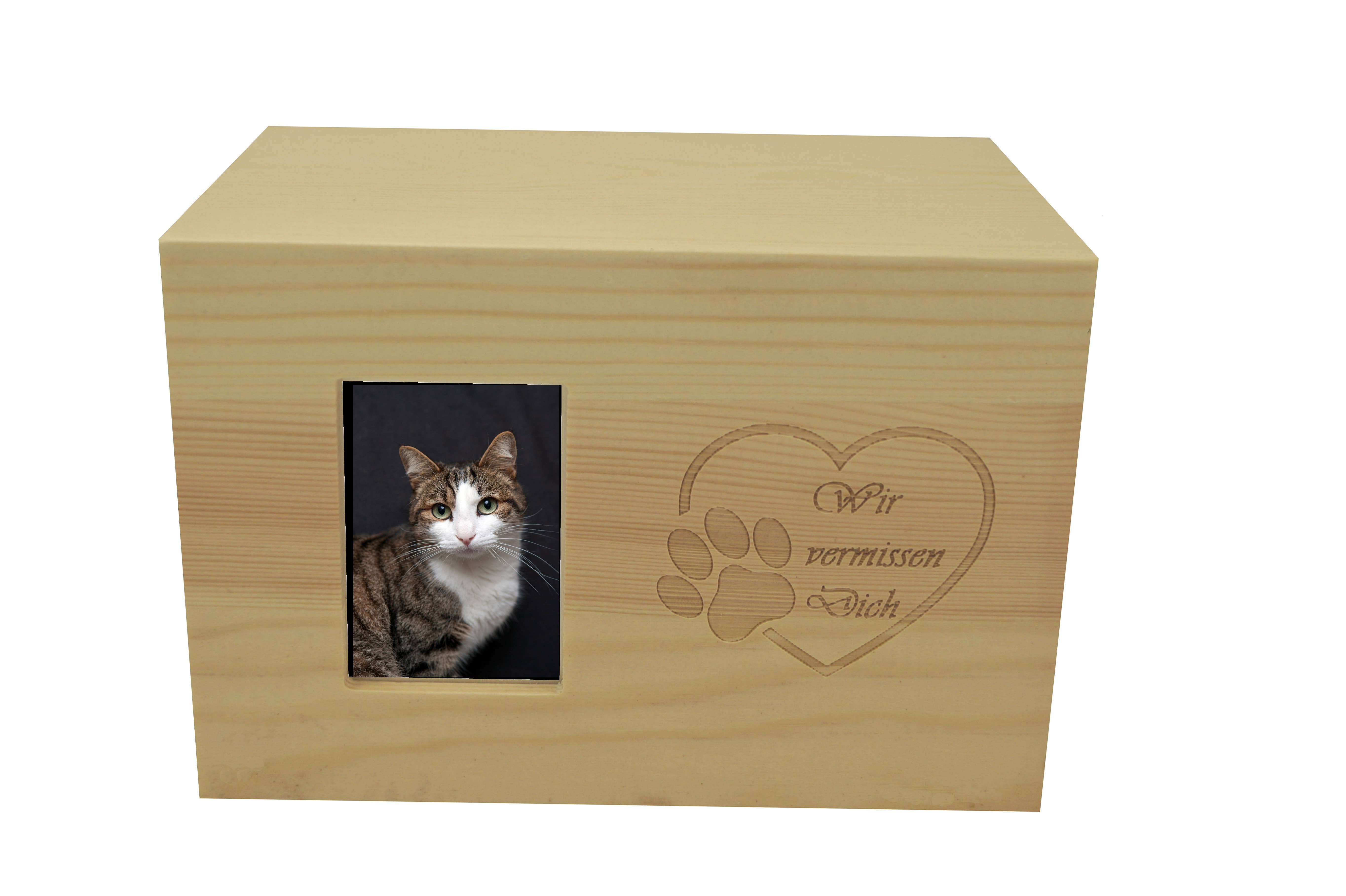 petbye - Wholesale Pet Urn/Keepsake Box - Wooden Pet Urn with Photo Frame - 16x11x11 cm3