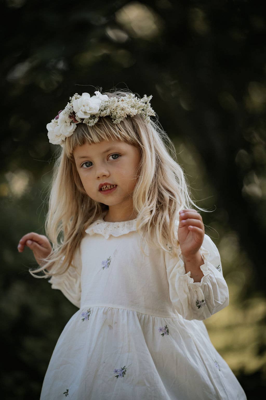 Annie & Charles – wholesale Dress – Baby – Annie&Charles® Baby Bloomer/dress with collar SPRING FLOWERS15