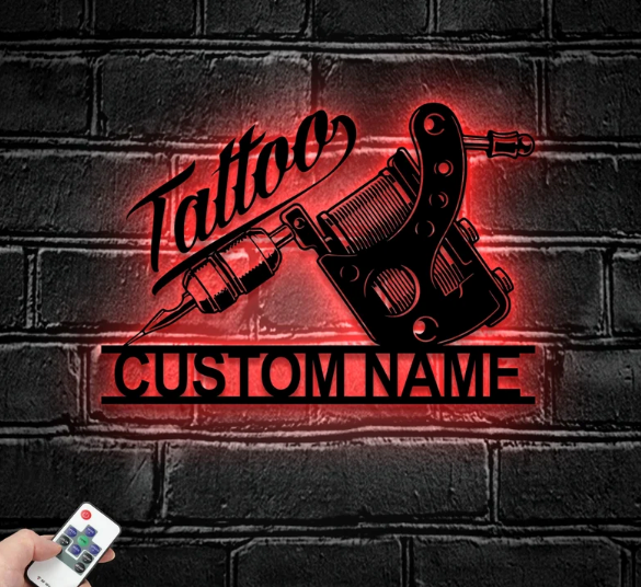 Glow Neon – wholesale Neon sign – Custom Tattoo Artist Metal Wall LED Light, Ink Studio Decor0