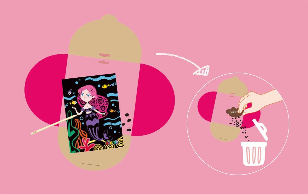 DAM - Wholesale Art Set - Kids & Baby - Avenir - Scratch Art Junior MY LITTLE MERMAID1