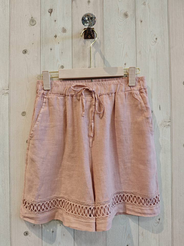Linen & More - Wholesale Shorts - Women's - REF 17761 SHORTS LACE 100% LINEN