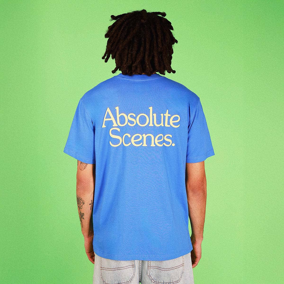 Absolute Scenes Slang Tee In Blue for wholesale on Faire1