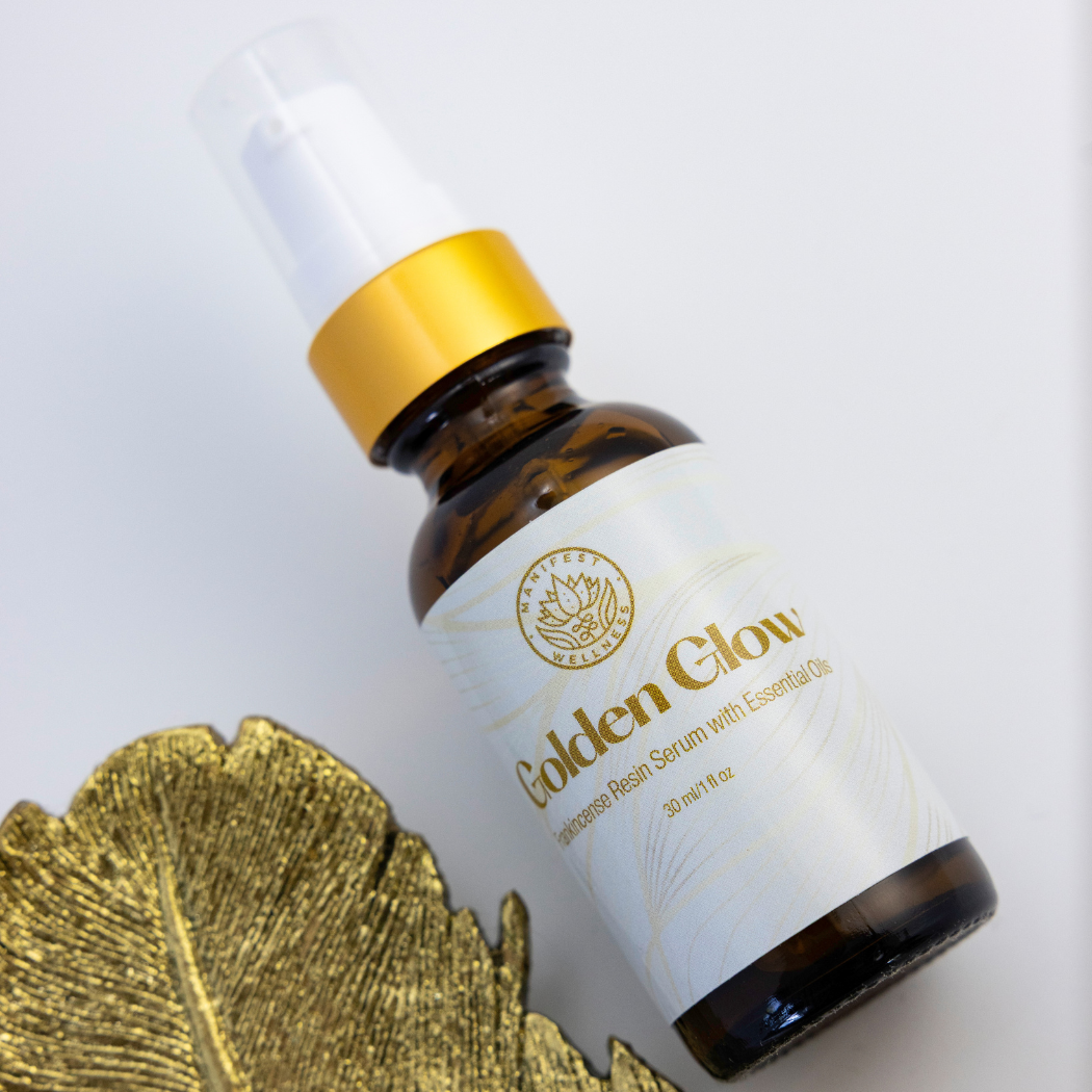 Manifest Wellness - Wholesale Facial Serum/Concentrate - Golden Glow Frankincense Resin Serum, Full Spectrum, Organic2
