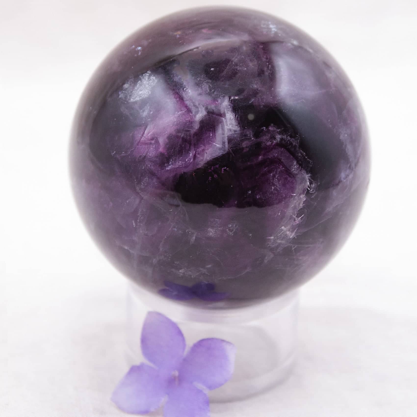 Tiny Rituals - Wholesale Spiritual Stone/Crystal - Rare Rainbow Fluorite Spheres - AAA Premium Quality123