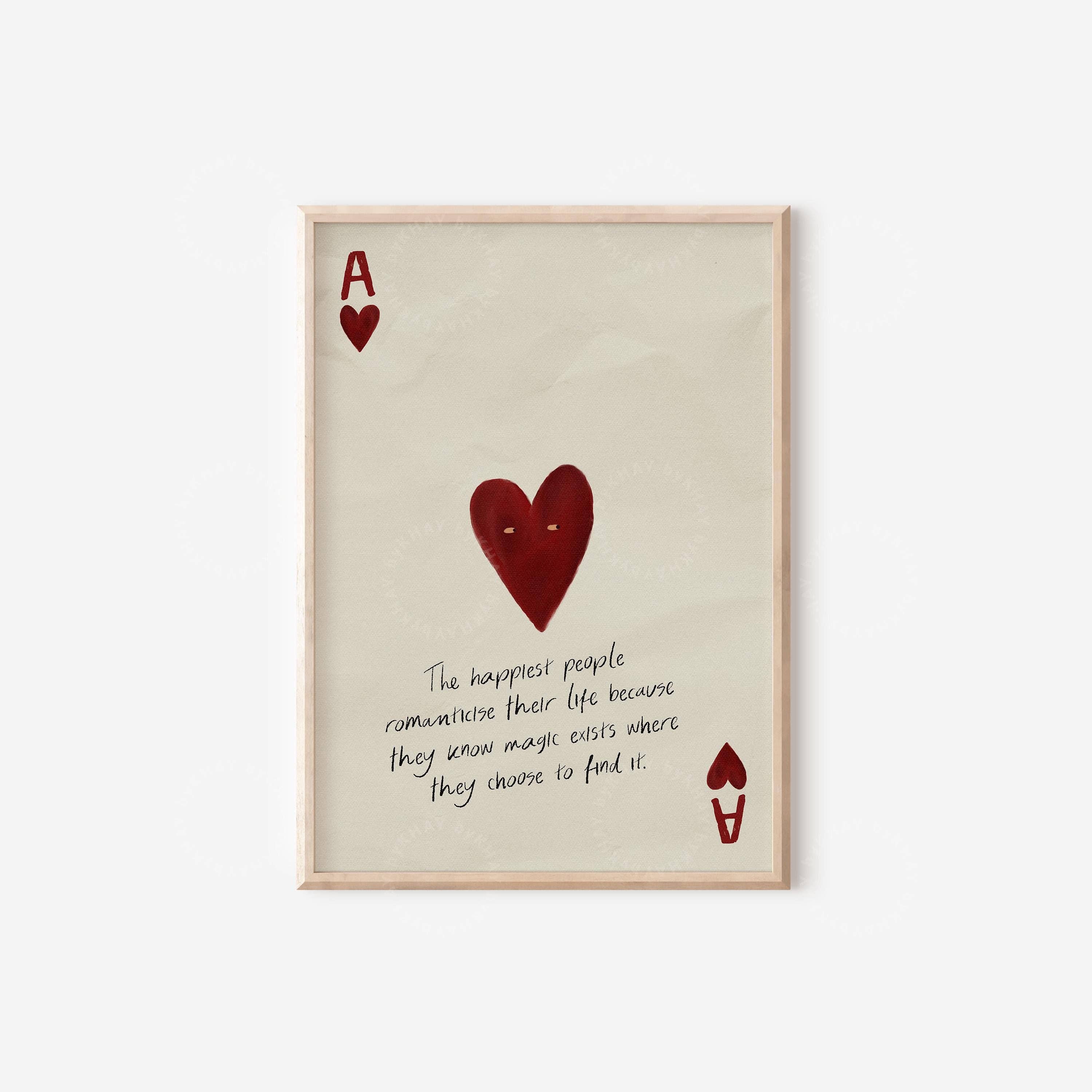 byKHAY – wholesale Art print – Ace of Hearts Quote Print