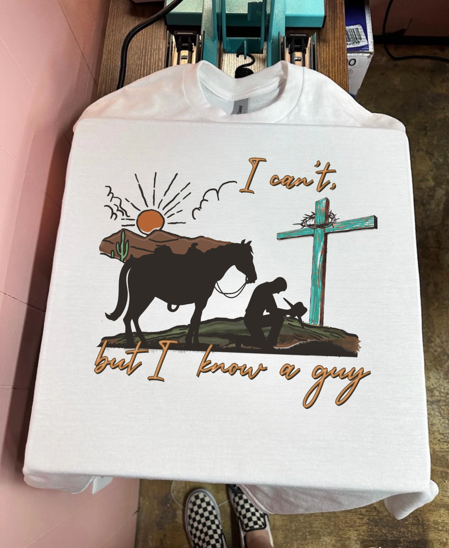 Gunpowder and Glam Boutique - Wholesale Screen Printed T-Shirt - Women's - I Know A Guy Tee or Crewneck0