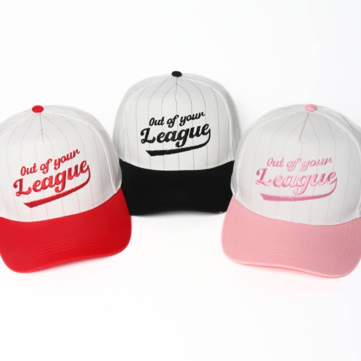 Valentine's OUT OF YOUR LEAGUE Embroidered Stripe Cap for wholesale by David And Young