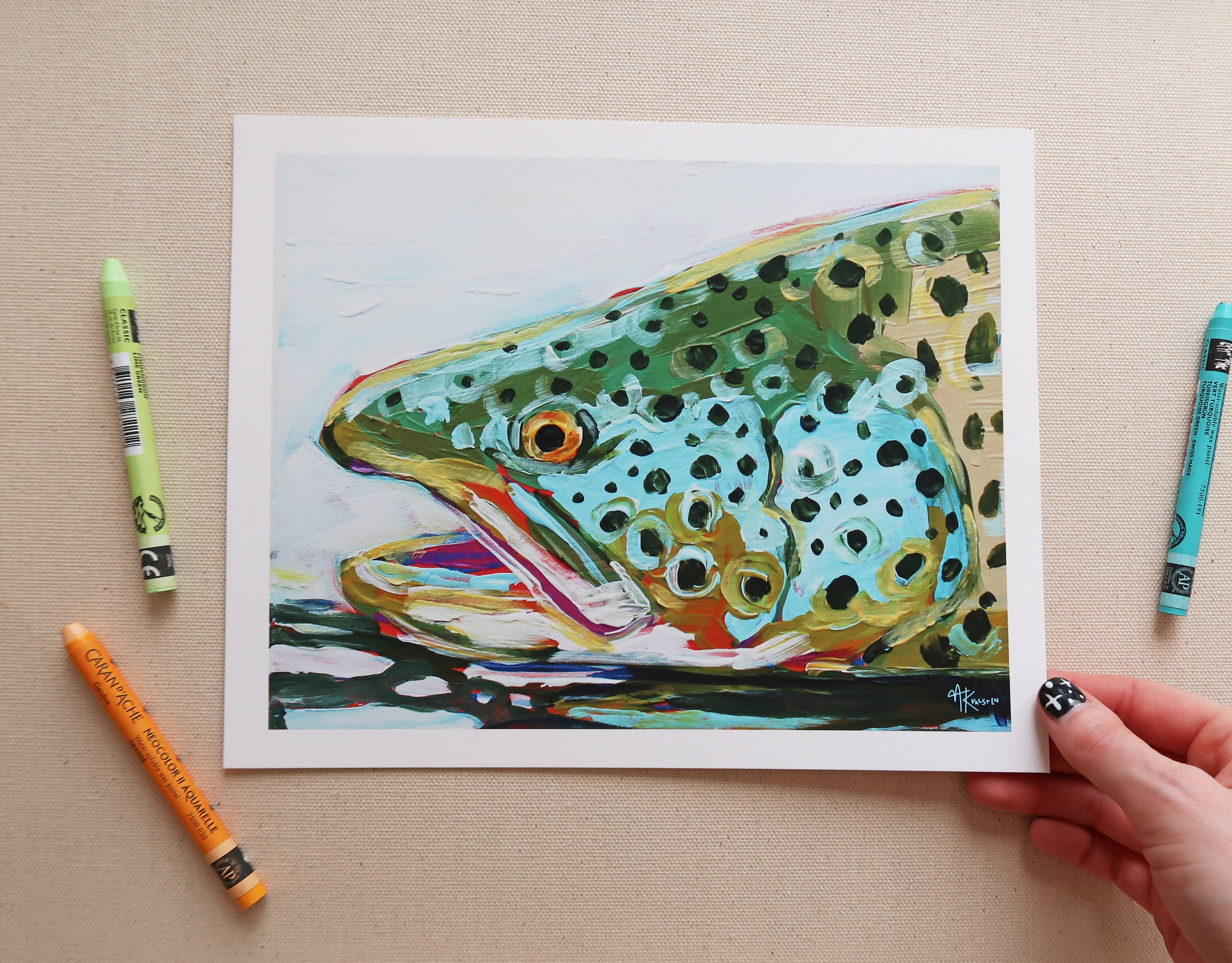 Mckenzie Kvalsten - Wholesale Art Print - Fine Art Print Trout Variety Pack of Three1