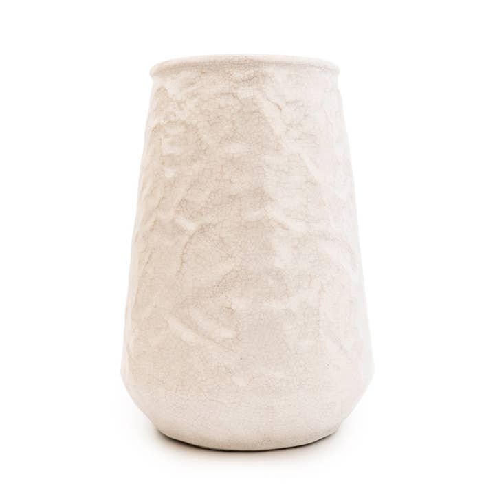 Medium Cream Conical Vase 28cm 1PK for wholesale by Candlelight Products Ltd