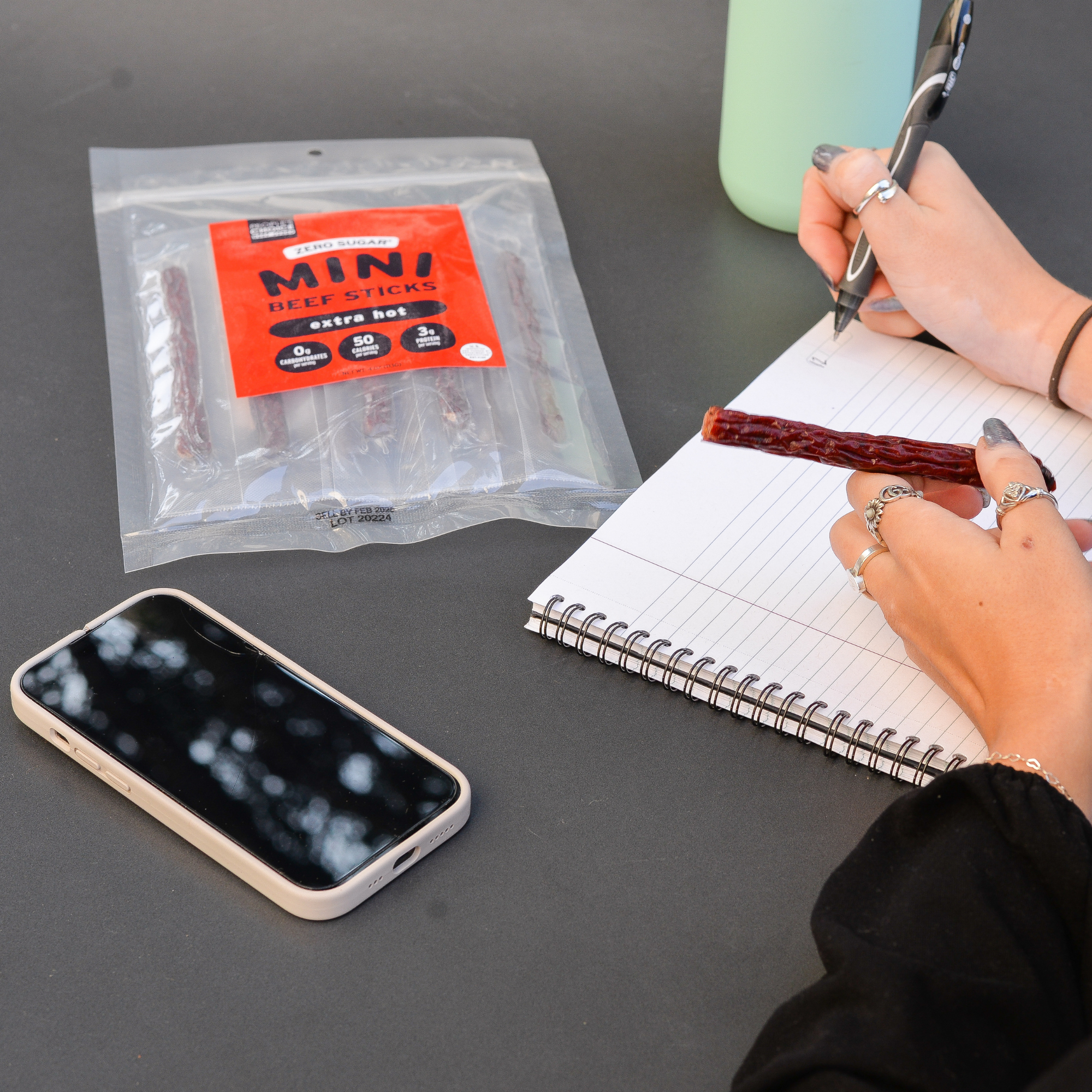 People's Choice Beef Jerky - Wholesale Jerky - Mini Sticks - Extra Hot Beef Sticks 4.0oz4