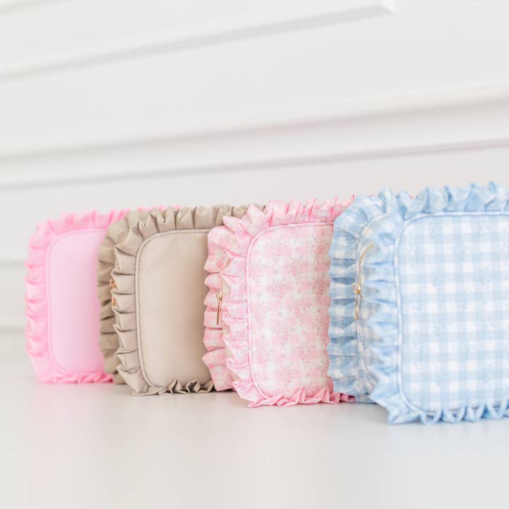 Ruffled Nylon XL Pouch for wholesale by Hollis