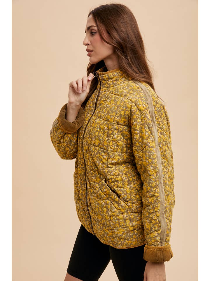 In Loom - Wholesale Puffer Jacket - Women's - QUILTED CORDUROY PUFFER JACKET