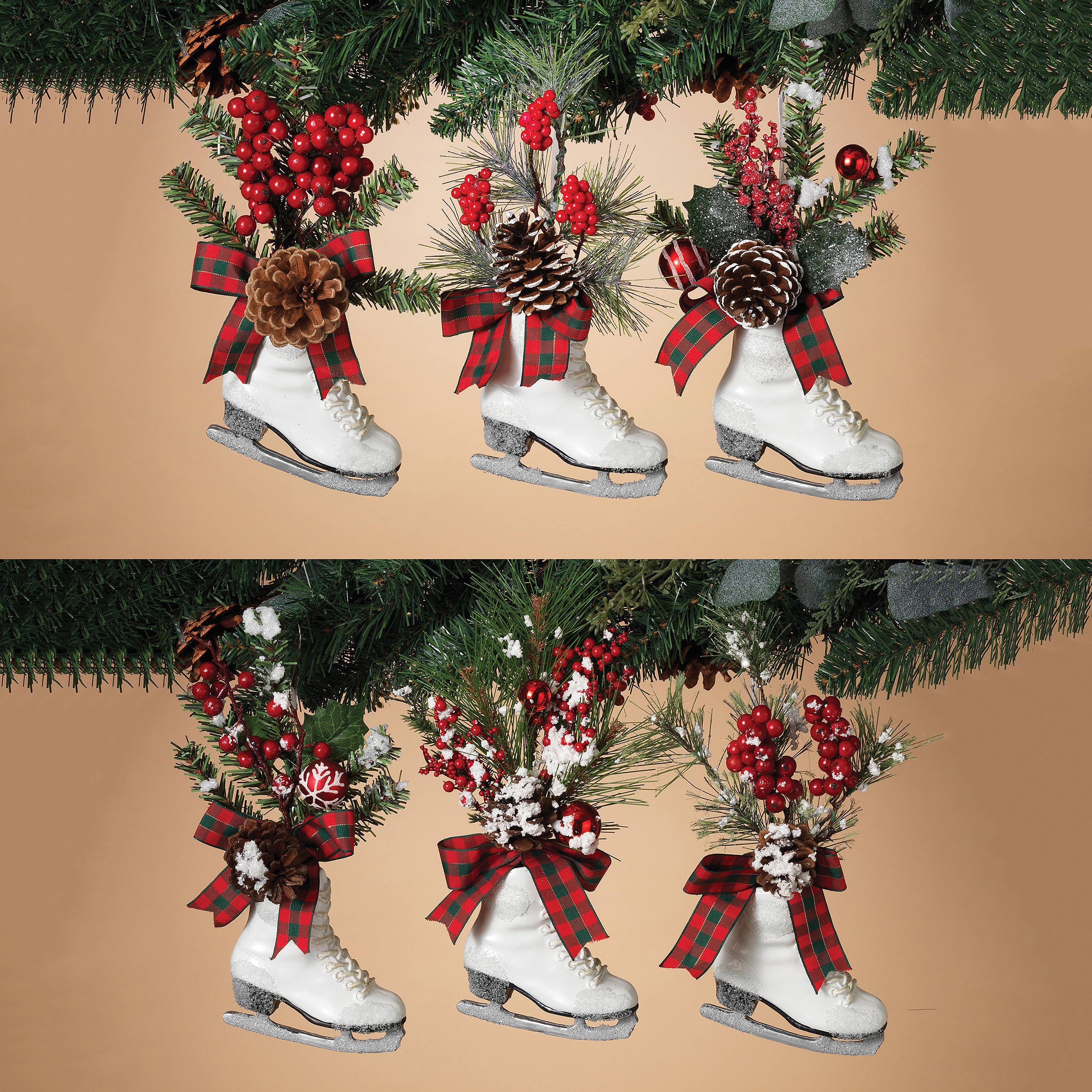 The Gerson Companies - Wholesale Christmas Decoration - Promos 9"H Holiday Skate w/ PVC Accent and 43"H Metal Displa0