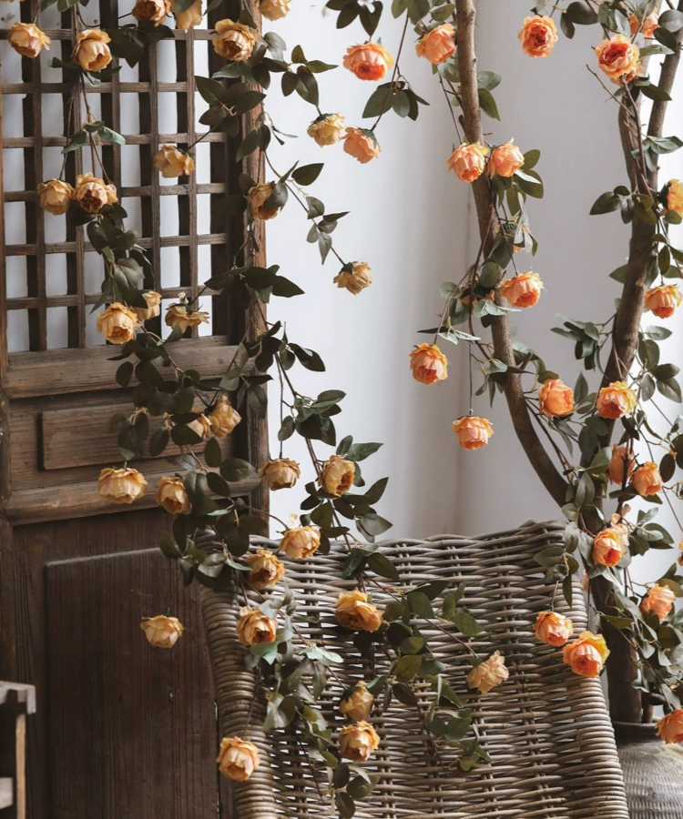 Rustic Reach - Wholesale Artificial Flowers - Artificial Small Peony Flower Vine 65" Long12