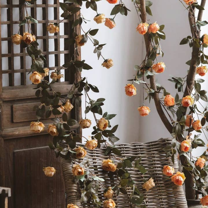 Rustic Reach - Wholesale Artificial Flowers - Artificial Small Peony Flower Vine 65" Long12