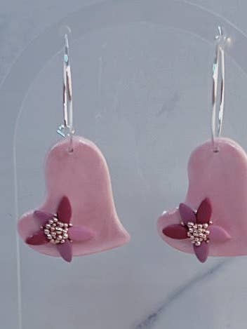 Akvarel Effekt Glimrende Hjerteøreringe for engroshandel hos Maia Sol Designs