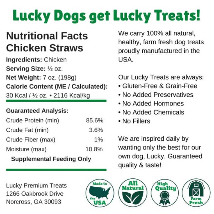 Lucky Premium Treats - Wholesale Pet Treats - Dog - Chicken Jerky Straws7