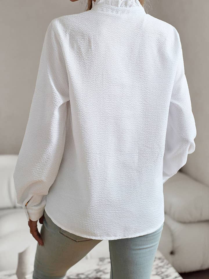 Lily Clothing - Wholesale Button Down Shirt - Women's - BUTTON UP LACE STRIPE SHIRT_CWTSTL02747