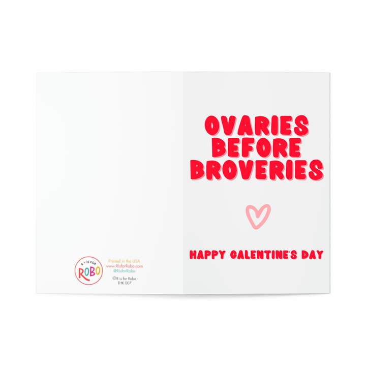 R is for Robo - Wholesale Valentine's Day Card - Funny Galentine's Day Card for Friends Valentines Day Gifts