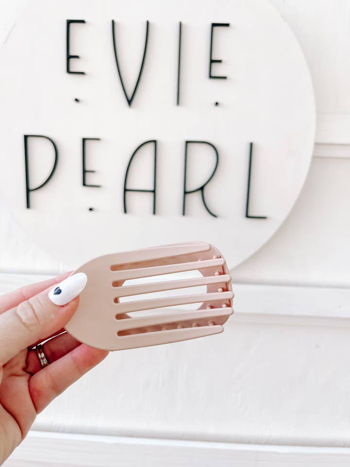 Pink Flat Claw Clip for wholesale by Evie Pearl Handmade LLC