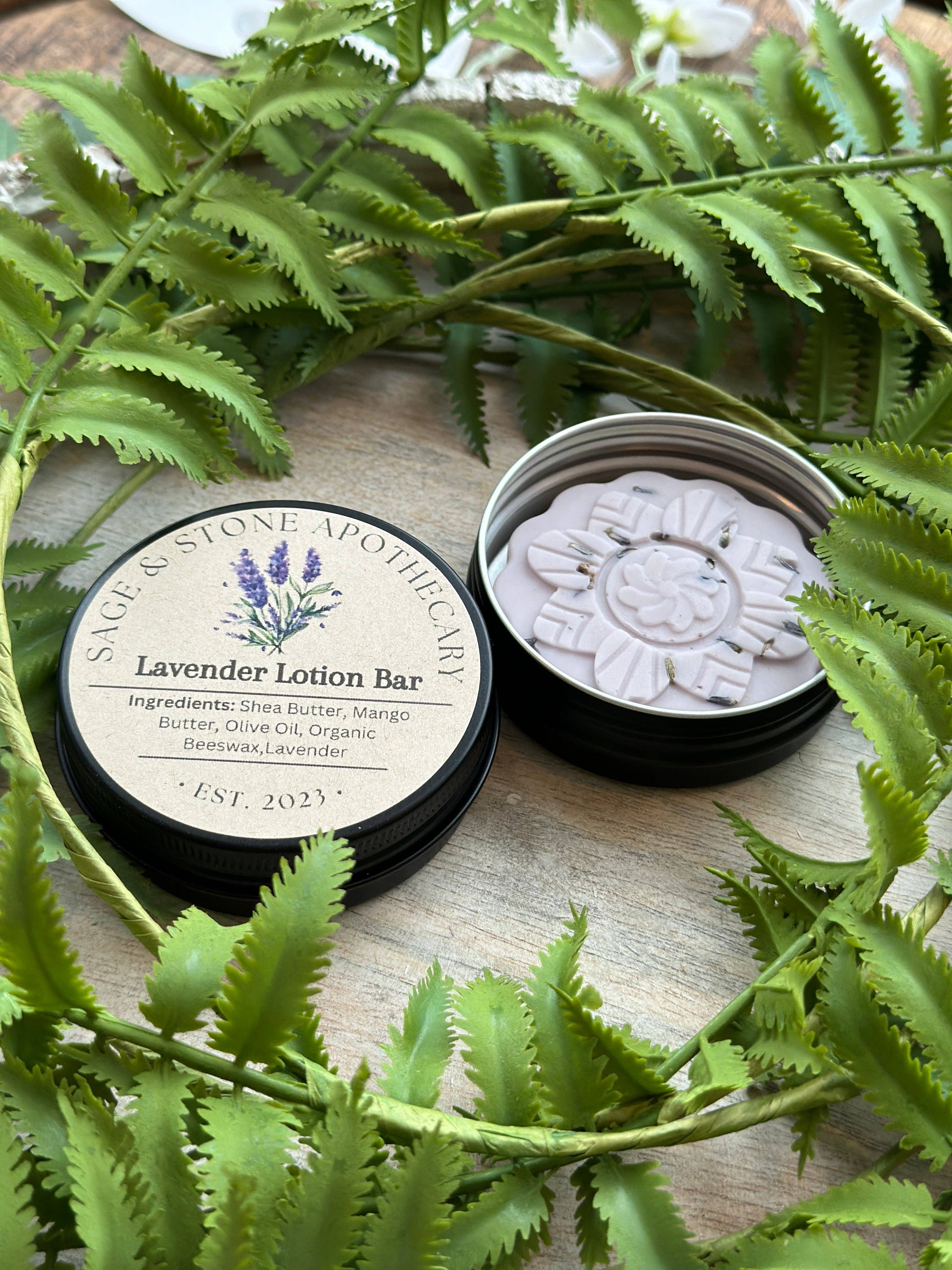 Sage & Stone Apothecary - Wholesale Solid Lotion - Lavender Lotion Bar2