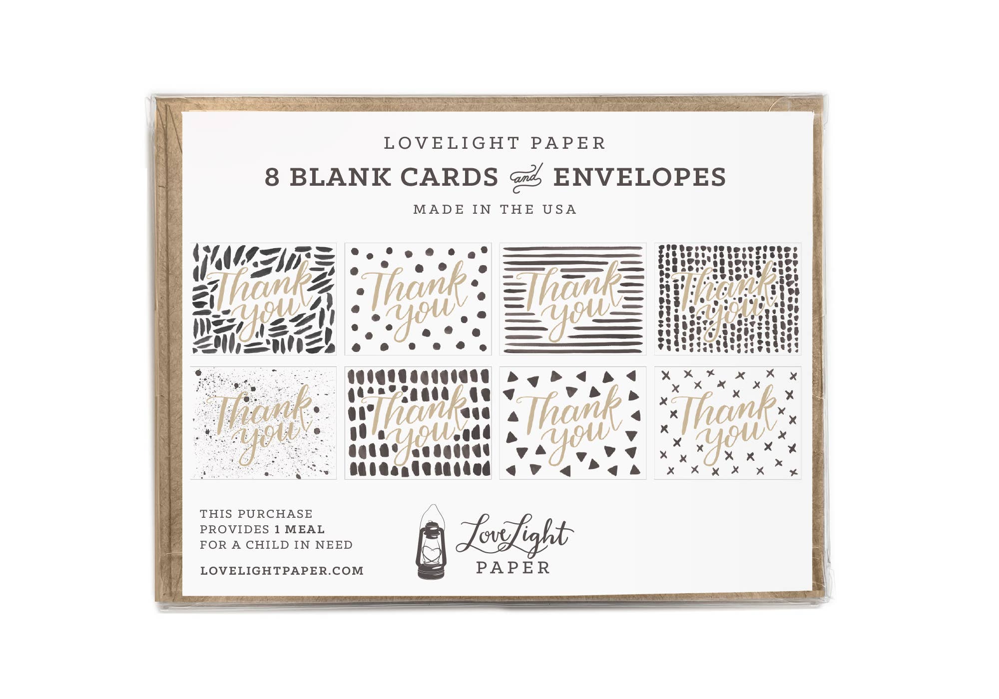 LoveLight Paper - Wholesale Thank You Card - Pattern Party - Thank You Cards - Box Set of 82