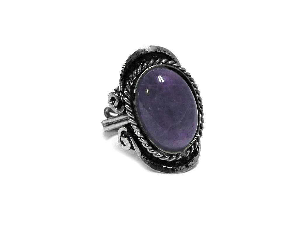 Pichincha - Wholesale Cocktail/Statement Ring - Semi Precious Stone Assorted Shape Adjustable Metal Ring17