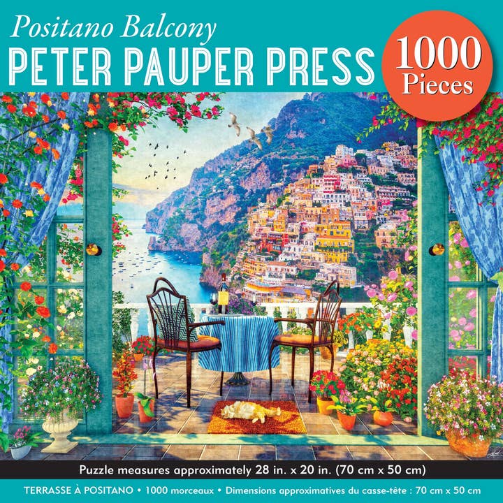Peter Pauper Press - Wholesale Puzzle - Adult - Positano Balcony 1000 Piece Jigsaw Puzzle