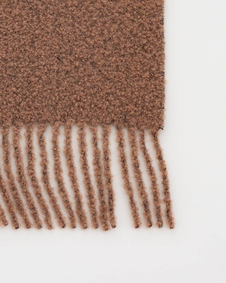 MoST - Wholesale Throw Blanket - Wool bouclé throw blanket PARIS brown1