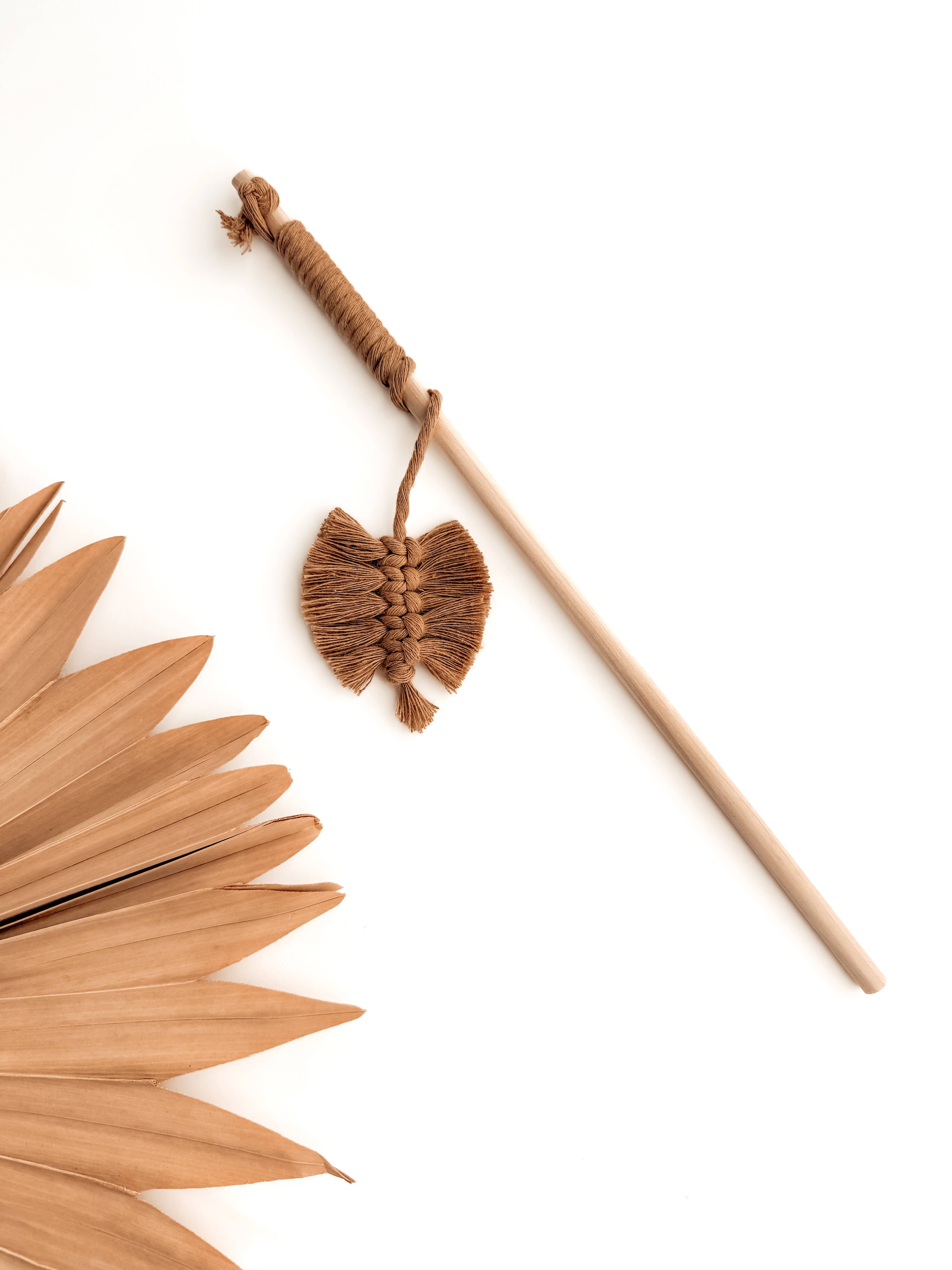 Meraki The Studio Co. - Wholesale Pet Toy - Cat - Macrame Cat Wand Teaser Toy | Gifts for Pets & Kitten Lovers7