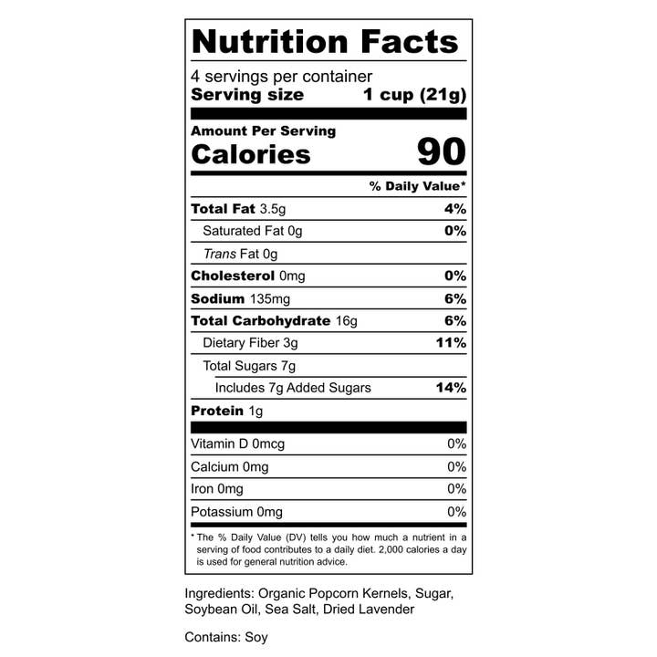 Pop's Praiseworthy Popcorn - Wholesale Popcorn - Pop's Praiseworthy Popcorn - Luscious Lavender - snack size2