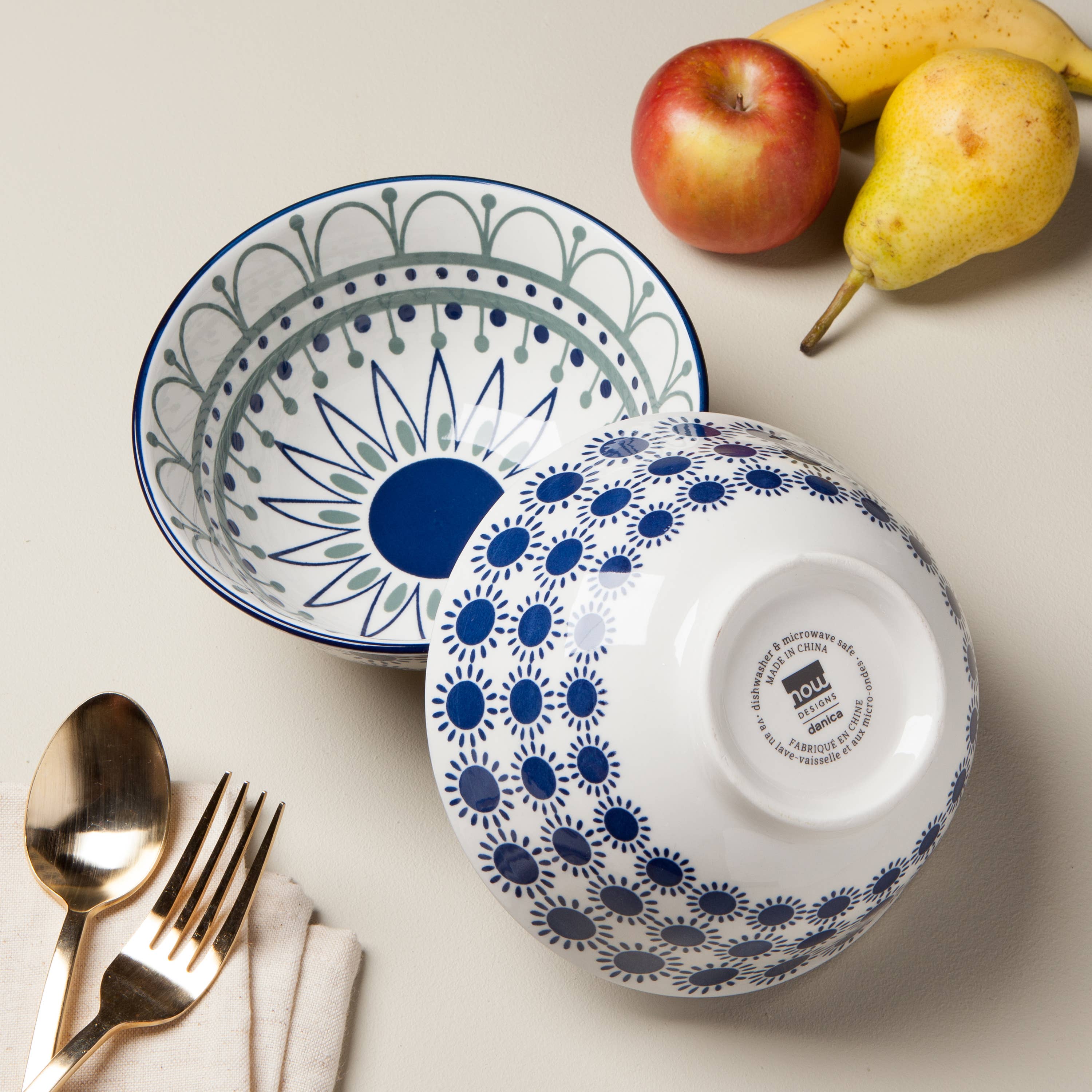 Now Designs by Danica - Wholesale Bowl - Black Navy Sun Stamped Bowl 6 inch1