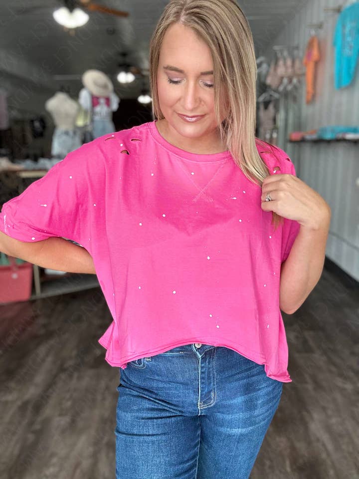 Forever3AM - Wholesale T-Shirt - Women's - Addison paint splatter and distressed tshirt13