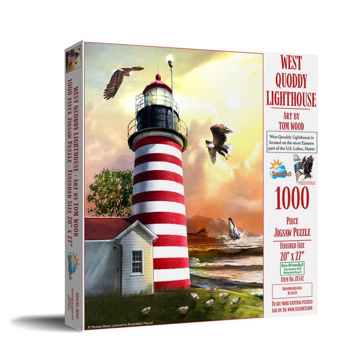 SunsOut - Wholesale Puzzle - Adult - 0239 West Quoddy Lighthouse 1000 pc Puzzle