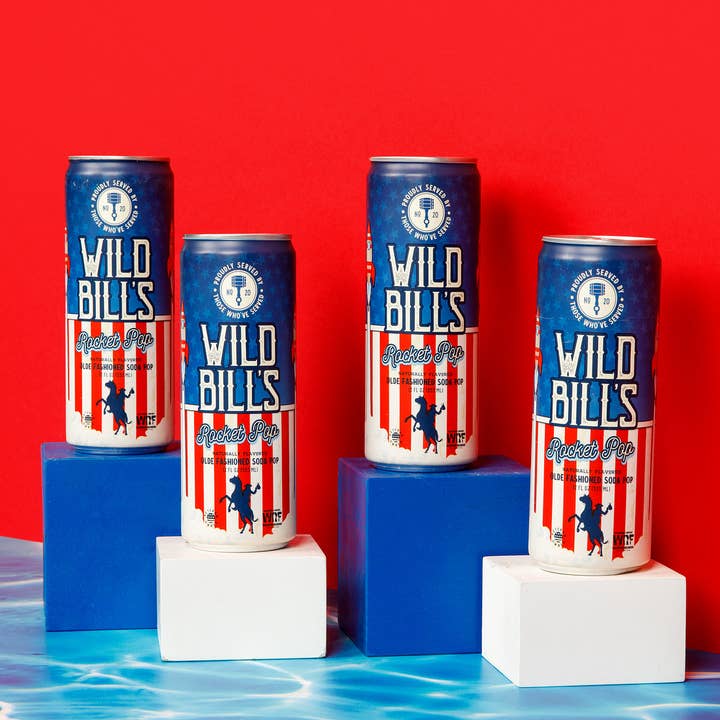 Wild Bill’s Craft Beverage Co. - Wholesale Soda/Carbonated Drink - Rocket Pop - Premium Cane Sugar Soda, 12-Pack, Cans0