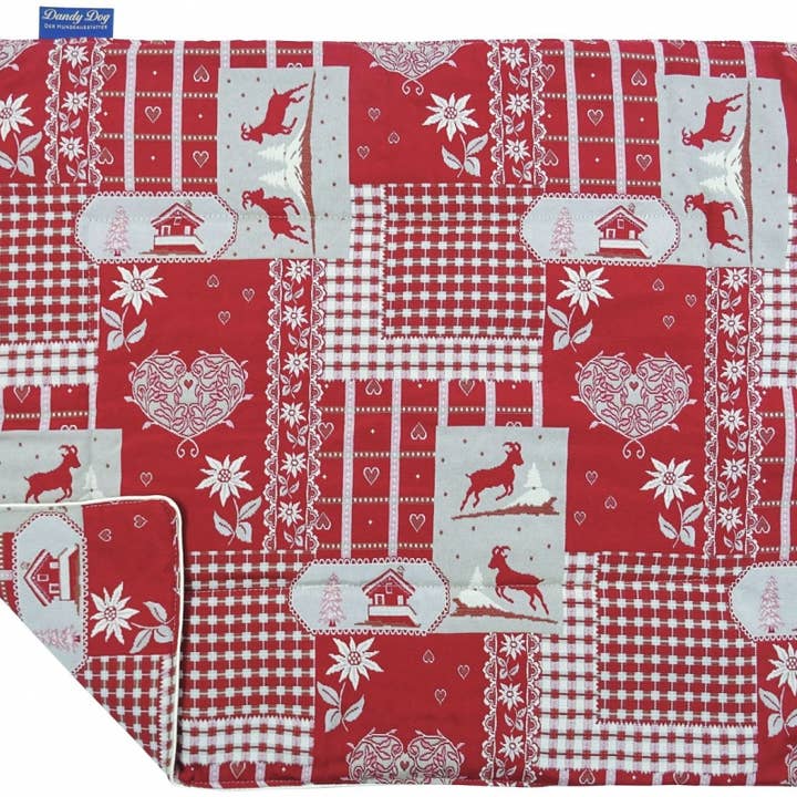Cobertor vermelho Kitzbühel para cães por atacado de Dandy Dog