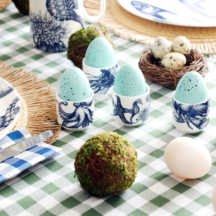 Cream Cornwall - Wholesale Egg Cup/Holder - Bone China Seahorse Egg Cup2