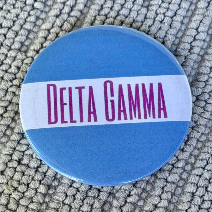 Delta Gamma Sorority 3" Pin/Botão - Listras brancas por atacado de Buttongirl99