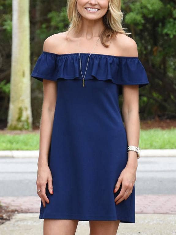 Shoreline Dress - Solid Navy for wholesale by sailor-sailor