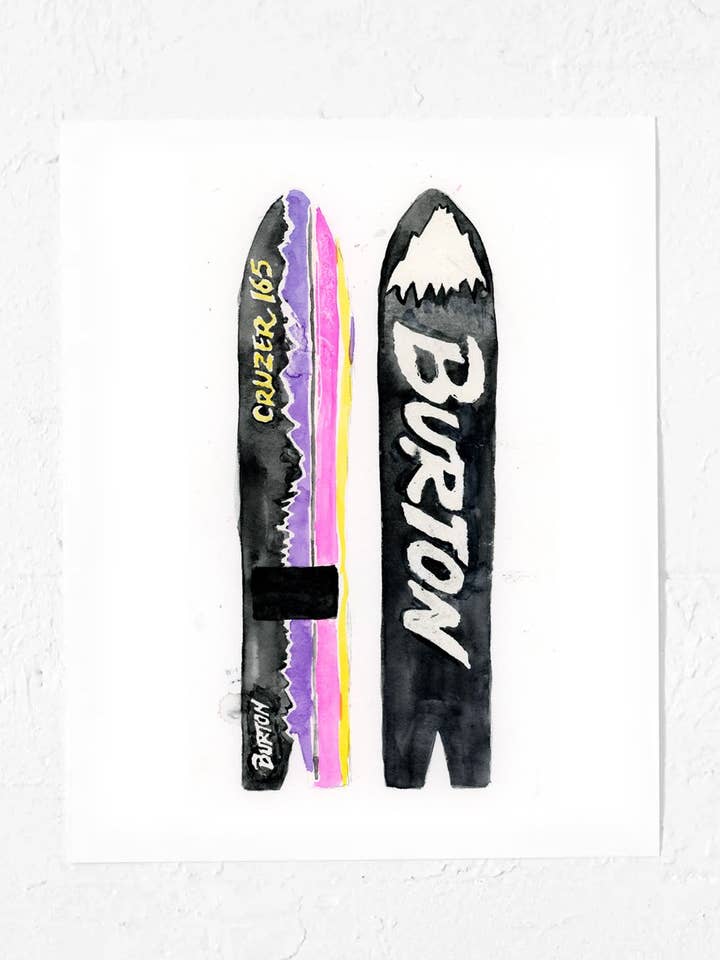 Vintage Snowboard for wholesale by Ashley Eisenman Art