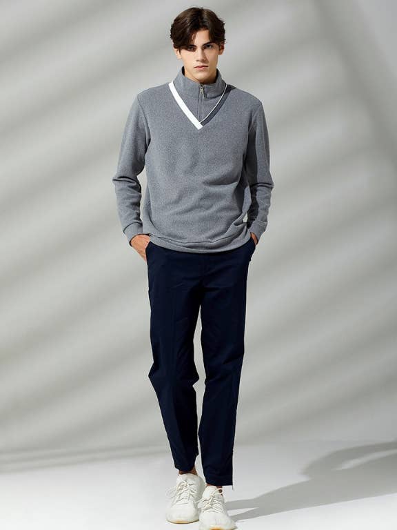 Haley Golf Wear pantalones jogger con detalle de cremallera para hombre, azul marino para venta al por mayor de Nevermindall Golf